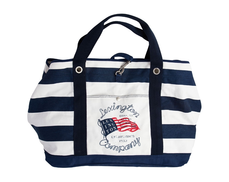 Lexington Large Beach bag one size blue/white
