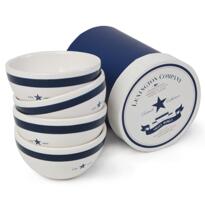 Lexington Earthenware Small Bowl white/blue 4 pcs