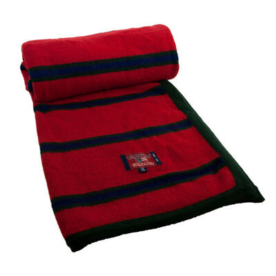 VARUMÄRKEN - LEXINGTON - Lexington University Knitted Wool Blanket 150x150 red/blue/green