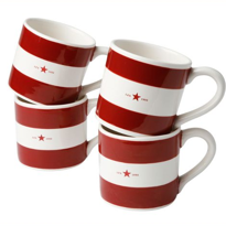 Lexington Earthenware Mug red/white