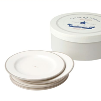 Lexington Earthenware Dessert Plate beige/white