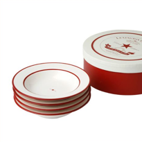 Lexington Earthenware Soup Plate red/white