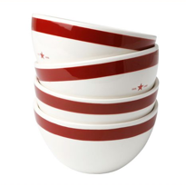 Lexington Earthenware Bowl red/white
