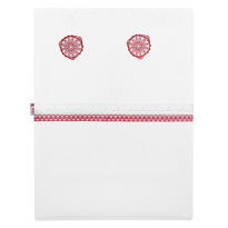 Shyness duvet Daisy baby white/red