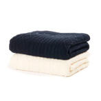GANT FISHERMAN KNIT THROW 150x200 NAVY