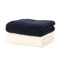 GANT FISHERMAN KNIT THROW 150x200 NAVY