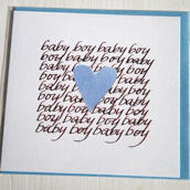 Gratulationskort stort "Baby boy"