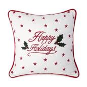 Lexington Happy Holiday Sham 50x50 white