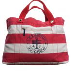 Lexington Medium Tote Bag - Red/White Stripe