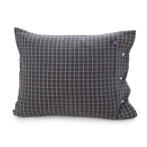 Lexington Holiday Flannel Check Bedding, pillowcase 65x65, Grey Melange/White