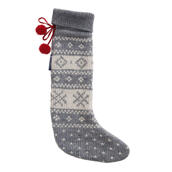 Lexington Holiday Christmas Stocking, 30x48, Grey