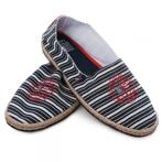 Lexington Espadrillos - White/Blue stripe