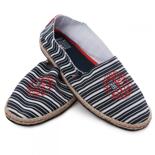 Lexington Espadrillos - White/Blue stripe