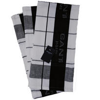 GANT Check dish towel 50x70 3-pack Black