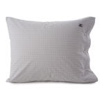 Lexington Cottage Collection Poplin Check Bedding Pillowcase, Grey/White 50x60