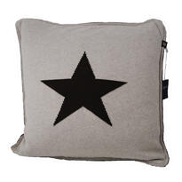 GANT Coloured Big Star Cushion 50x50 - Black coffee
