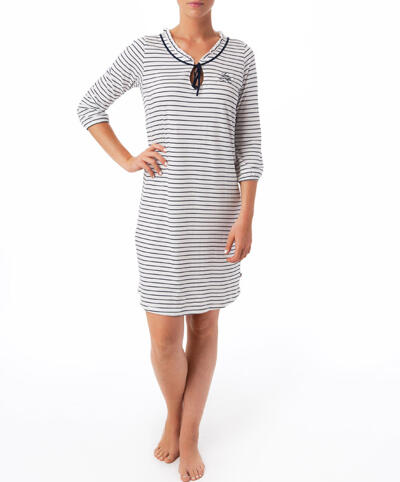 SÄNGKAMMAREN - LEXINGTON - Lexington Women's Nightgown white/blue