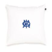 GANT CANVAS LOGO CUSHION 50x50, WHITE, RED LOGO