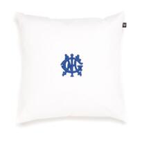 GANT CANVAS LOGO CUSHION 50x50, WHITE, RED LOGO