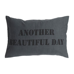TEXTILIER - DAY HOME - DAY Quotes Cushion Cover 40x60 Un Black