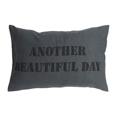 TEXTILIER - DAY HOME - DAY Quotes Cushion Cover 40x60 Un Black