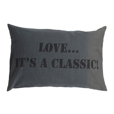 TEXTILIER - DAY HOME - DAY Quotes Cushion Cover 40x60 Un Black