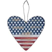 Lexington Summer Wooden Sign Heart 20x20 Red/blue