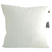 GANT Solid Cable Knit Cushion 50x50 cm Eggshell